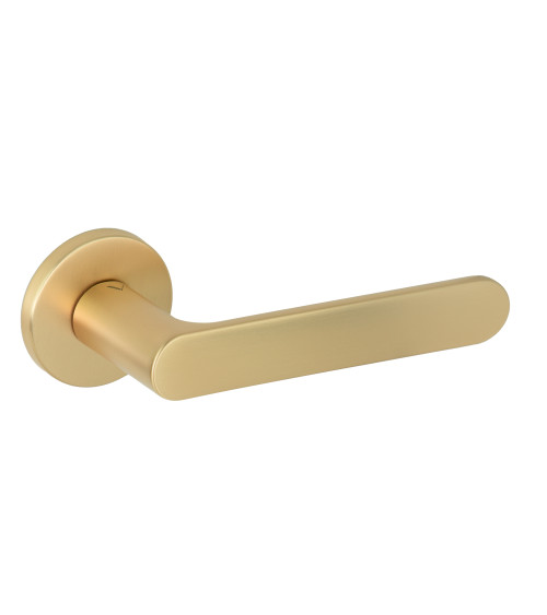 Satin gold door handles Creo