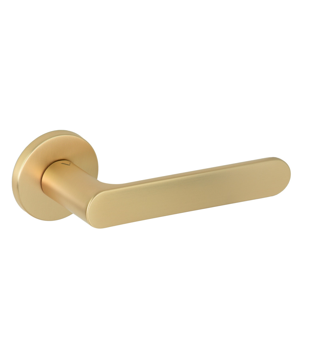 Satin gold door handles Creo