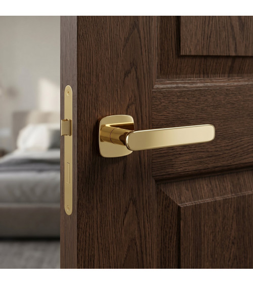 Polished gold FLOW door handle design handle