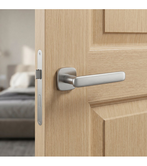 Satin chrome door handle FLOW design handle