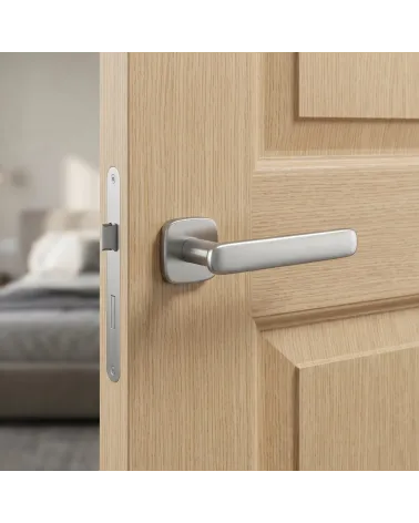 Zamak FLOW square rounded door handle