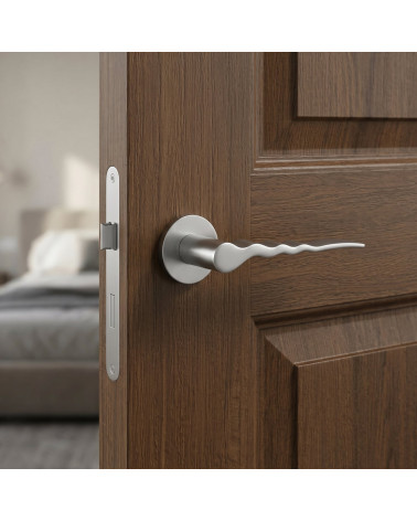 Satin chrome door handles Ento Flow C3