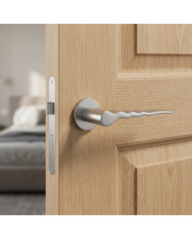 Satin chrome door handles Ento Flow C3