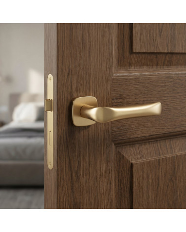 FOLD satin gold colour door handle