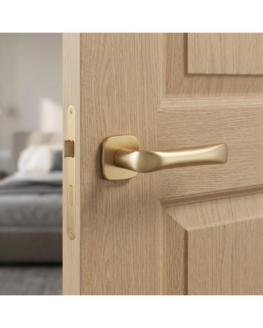 FOLD satin gold colour door handle