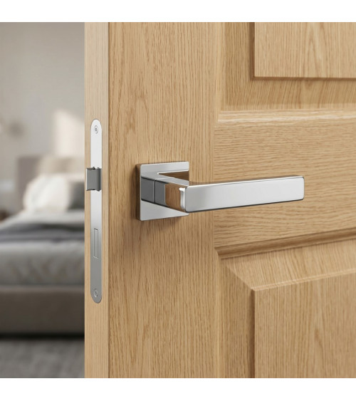 Polished chrome ERICA door handle design hardware