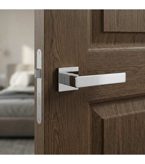 Polished chrome ERICA door handle design hardware