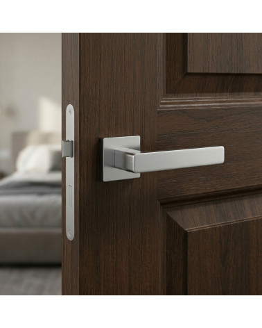 Soft and Captivating Satin Chrome Door Handle - ERICA Model