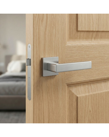 Soft and Captivating Satin Chrome Door Handle - ERICA Model