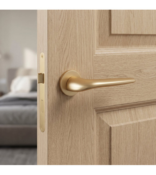 JULIA satin gold door handle design handle