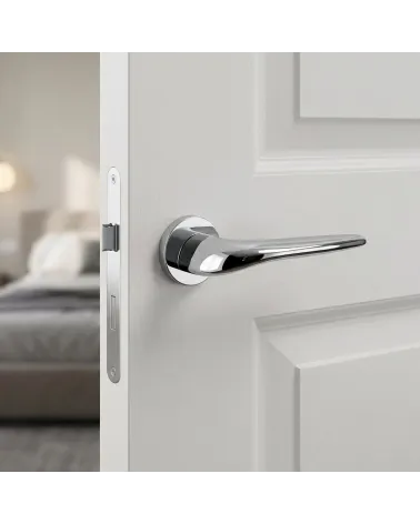 Polished chrome door handle JULIA