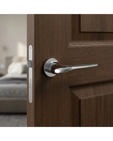 Polished chrome door handle JULIA