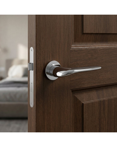 Polished chrome door handle JULIA