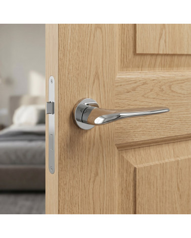 Polished chrome door handle JULIA