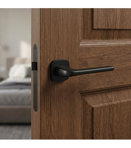 Solo door handle black rounded