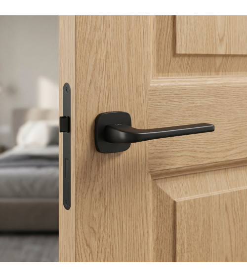 Solo door handle black rounded