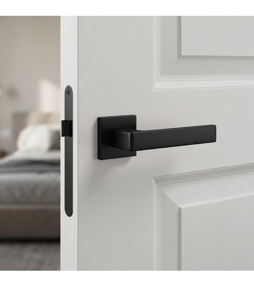 Apollo square polished chrome door handles
