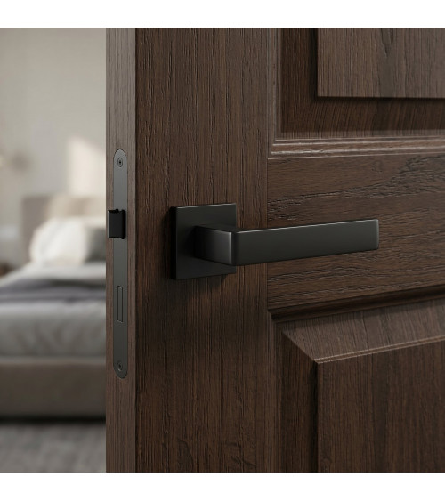 Apollo square polished chrome door handles