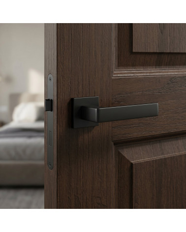 Polished chrome Apollo square door handles