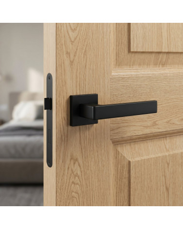 Polished chrome Apollo square door handles