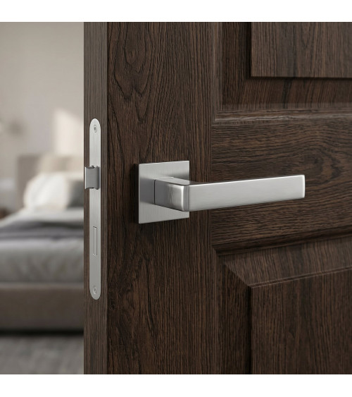 Brushed chrome Apollo door handle designer handle