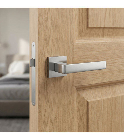Brushed chrome Apollo door handle designer handle