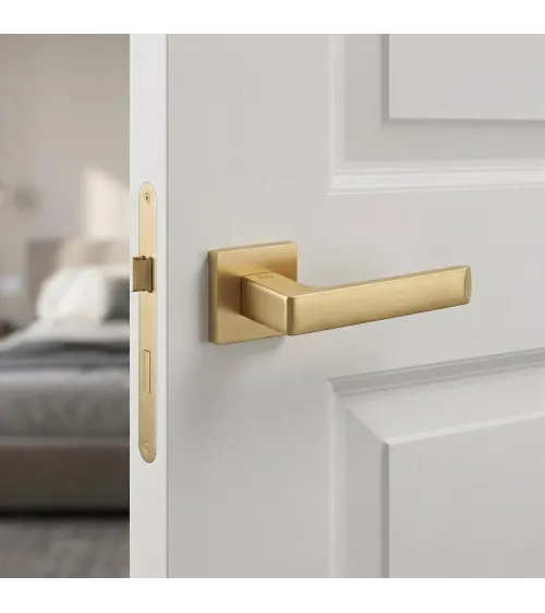 Matt gold Apollo door handle designer handle