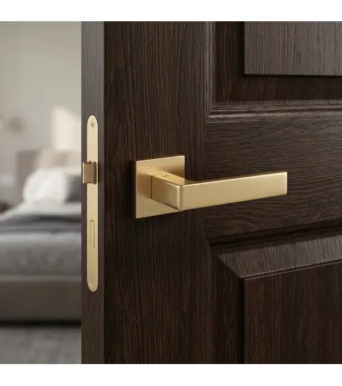 Matt gold Apollo door handle designer handle