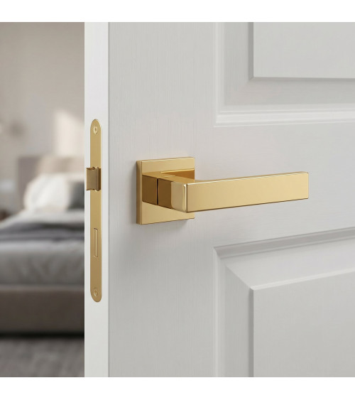 Polished gold Apollo door handle designer handle