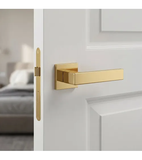 Polished gold Apollo door handle designer handle