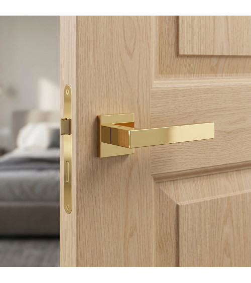 Polished gold Apollo door handle designer handle