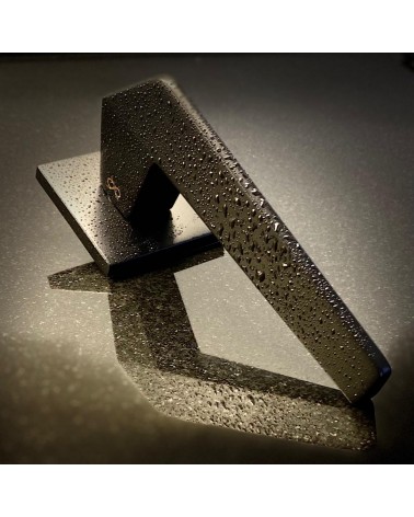 Square door handle, futuristic zamak model - ICE - designer handle