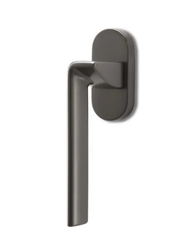 EDGE brass window handle on Ento round rose