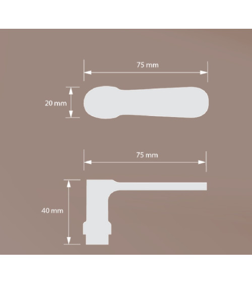 Brass door handle model "Bernadette" - B137