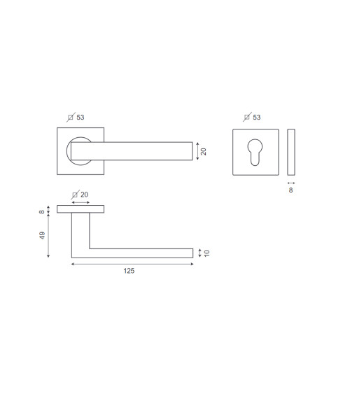MAJESTEA door handle in white