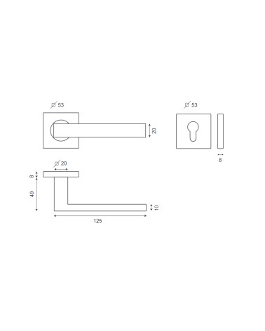 MAJESTEA door handle in white