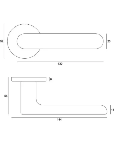 Creo satin gold door handles