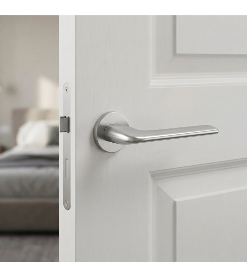 Satin chrome ANDREA door handle design handle