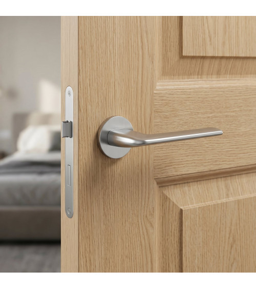 Satin chrome ANDREA door handle design handle