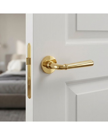 CASCADA polished gold door handle