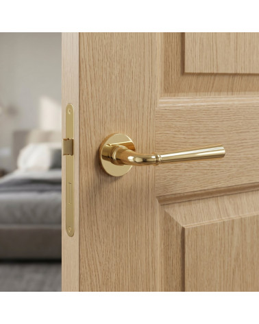 CASCADA polished gold door handle