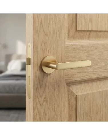 Satin gold Creo door handles