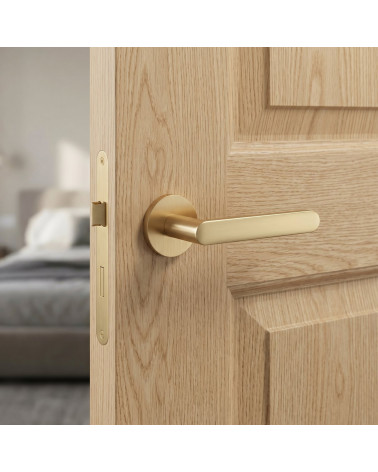 Satin gold Creo door handles
