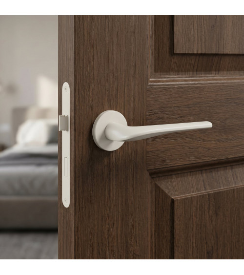 Contemporary zamak door handle SORELLA round designer handle