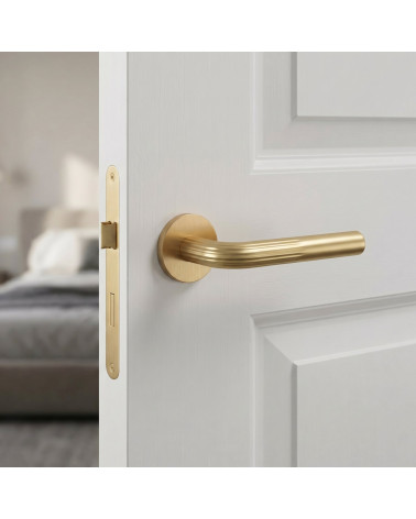 Satin gold Frella door handles