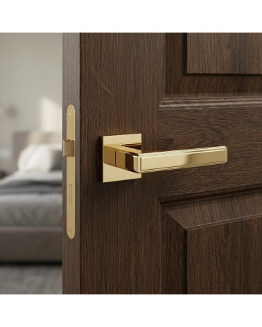 FRESIA door handle in polished gold finish
