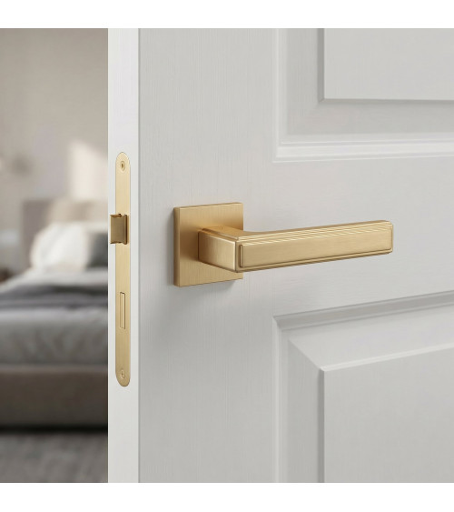 Satin gold FRESSIA door handle designer handle