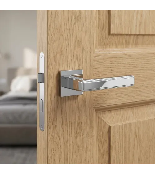 Polished chrome FRESSIA door handle designer handle