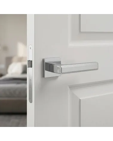 FRESIA square modern zamak door handle