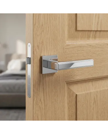 FRESIA square modern zamak door handle
